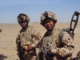 Me and Rfn Suraj Gurung. Suraj was killed by suici